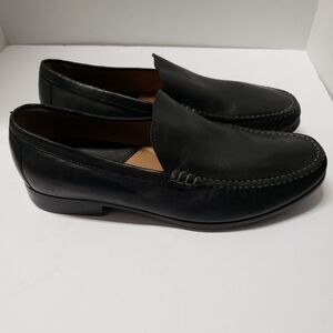 JOHNSTON & MURPHY Men's Black Sheepskin Loafers Dress Shoe